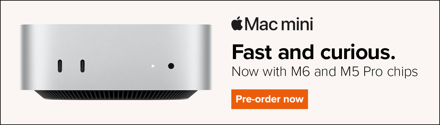 Mac mini. Fast and curious. Now with M6 and M5 Pro chips